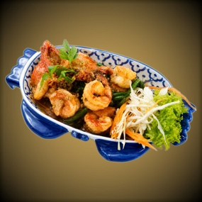 83. Gung Kratiem Prik Thai (กุ้งกระเทียมพริกไทย)