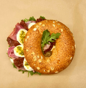14. Prosciutto crudo bagel