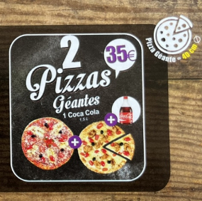 2 Pizzas Géantes