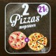 2 Pizzas  moyennes