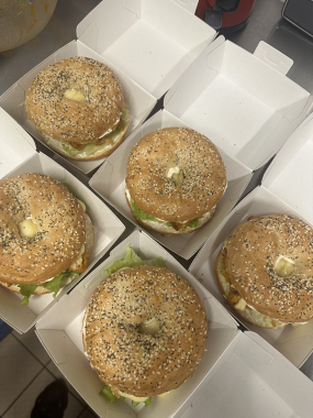 bagel poulet/ raclette