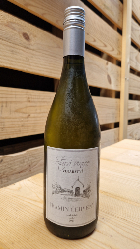 0,75 Tramín červený (polosuché, vinařství Stará Vinice, pozdní sběr)