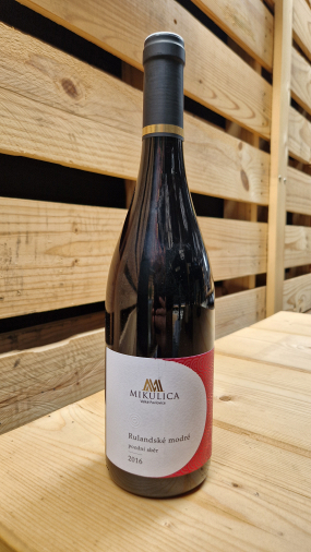 0,75l Rulandské modré (suché, vinařství Mikulica, výběr z hroznů)