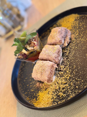 Baclava cu lapte și salată de fructe , fistic nucă proaspătă și miere 250 gr