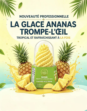 La glace ananas trompe-l'oeil