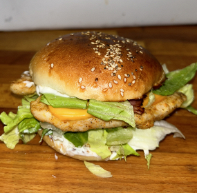 Chicken burger menu 
