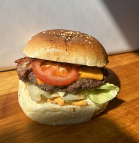 Angry Bacon burger menu