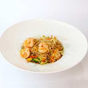 P13. SPAGHETTI DI RISO CON GAMBERI