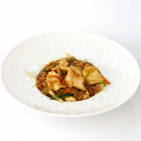 P17. SPAGHETTI DI SOIA CON POLLO