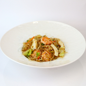 P20. SPAGHETTI DI RISO CON FRUTTI DI MARE