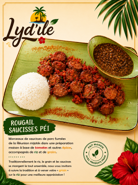 Rougail saucisses fumées Péi