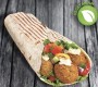26. FALAFEL DÜRÜM (cizrnové karbanátky, ledový salát, zelí,rajčata,okurky,paprika,cibule,dresing v tortille)