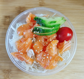  Salade choux au saumon