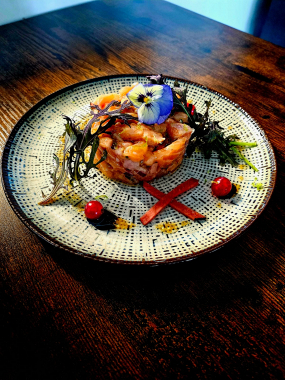 Ceviche de saumon, Salade