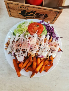 Kebab box s batátovými hranolkami 