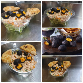 Americký šalát so syrovými kúskami CHEDDAR JALAPEŇOS (čierné uhlie)  