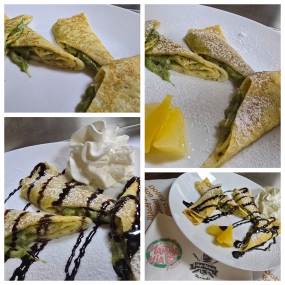 Palacinky s pistáciovou náplňou