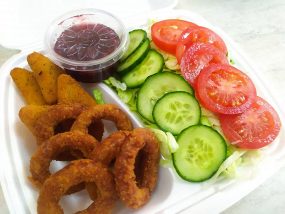 Royal MIX s klasickými/ batátovými hranolkami/ ryžou 