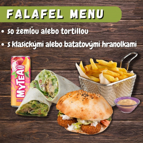 Falafel MENU tortilla/žemľa 
