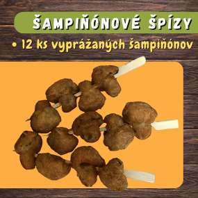 Šampiňónové špízy samostatne 12 ks