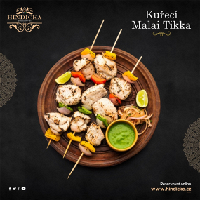 20. Chicken Tandoori Malai Tikka (4 pcs boneless)