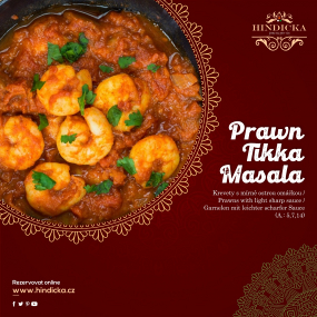 50. Prawn Tikka masala (5-6 kusy)