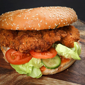 Rántott húsos burger