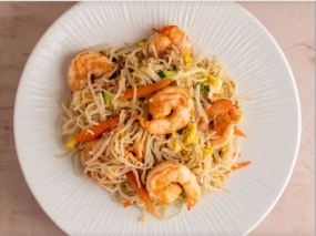 SPAGHETTI DI RISO CON GAMBERI