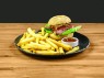 Chicken-BBQ-Burger Menü