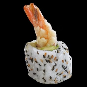 California crevette tempura , avocat, sauce spicy  