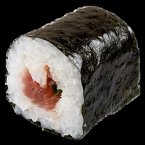 Maki thon , sauce spicy , ciboulette