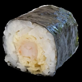 Maki crevette tempura , sauce curry