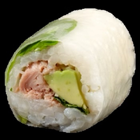 Spring Rolls thon cuit , avocat , mayonnaise japonaise , menthe , coriandre