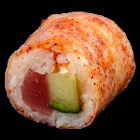 Spring Rolls thon , sauce spicy , piment d’Espelette , concombre
