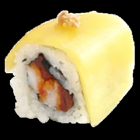 Fusion Rolls poulet , tomate séchée , poivron , enroulés de mangue , oignons frits