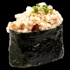 Gunkan chair de crabe , ciboulette