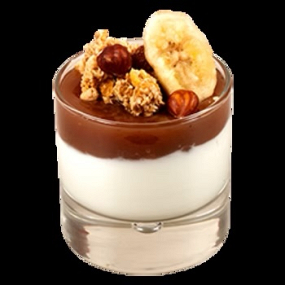 Muesli, caramel au beurre salé , fromage blanc