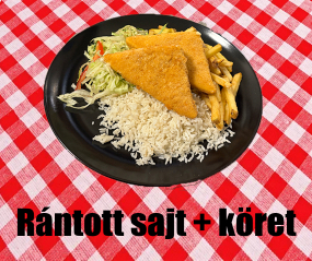 Rántott sajt + köret