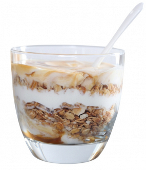 Fromage Blanc, Caramel beurre salé et Crunch