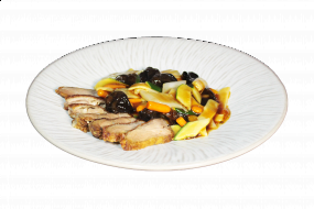 DM2. Kačica s bambusovými výhonkami a hubami  250g