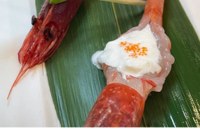 631. GAMBERI ROSSI MAZARA BURRATA AL TARTUFO