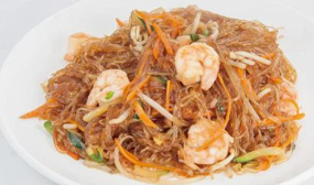 171. SPAGHETTI DI SOIA CON VERDURE E GAMBERETTI