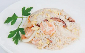 178. RISO SALTATO AI FRUTTI DI MARE E UOVA