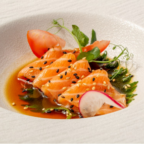 79. Carpaccio sake flambè 6pz*