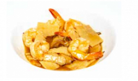 732. GAMBERI* CON FUNGHI E BAMBÙ