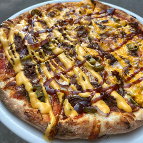 Burger pizza 