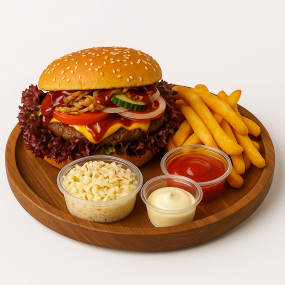 Barbecueburger Menü