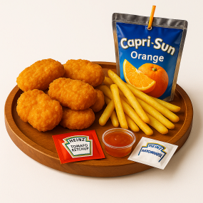 Chicken Nuggets 5 Stück+Pommes+Capri-Sun