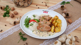 150g Bravčová panenka s hríbikovou omáčkou