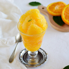 Granita di Arancia gialla Siciliana senza Glutine / Gluten Free Sicilian Yellow Orange Granita